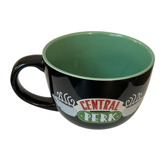 Friends Central Perk 24 oz Coffee Mug Black & Green Ceramic - Picture 2 of 3